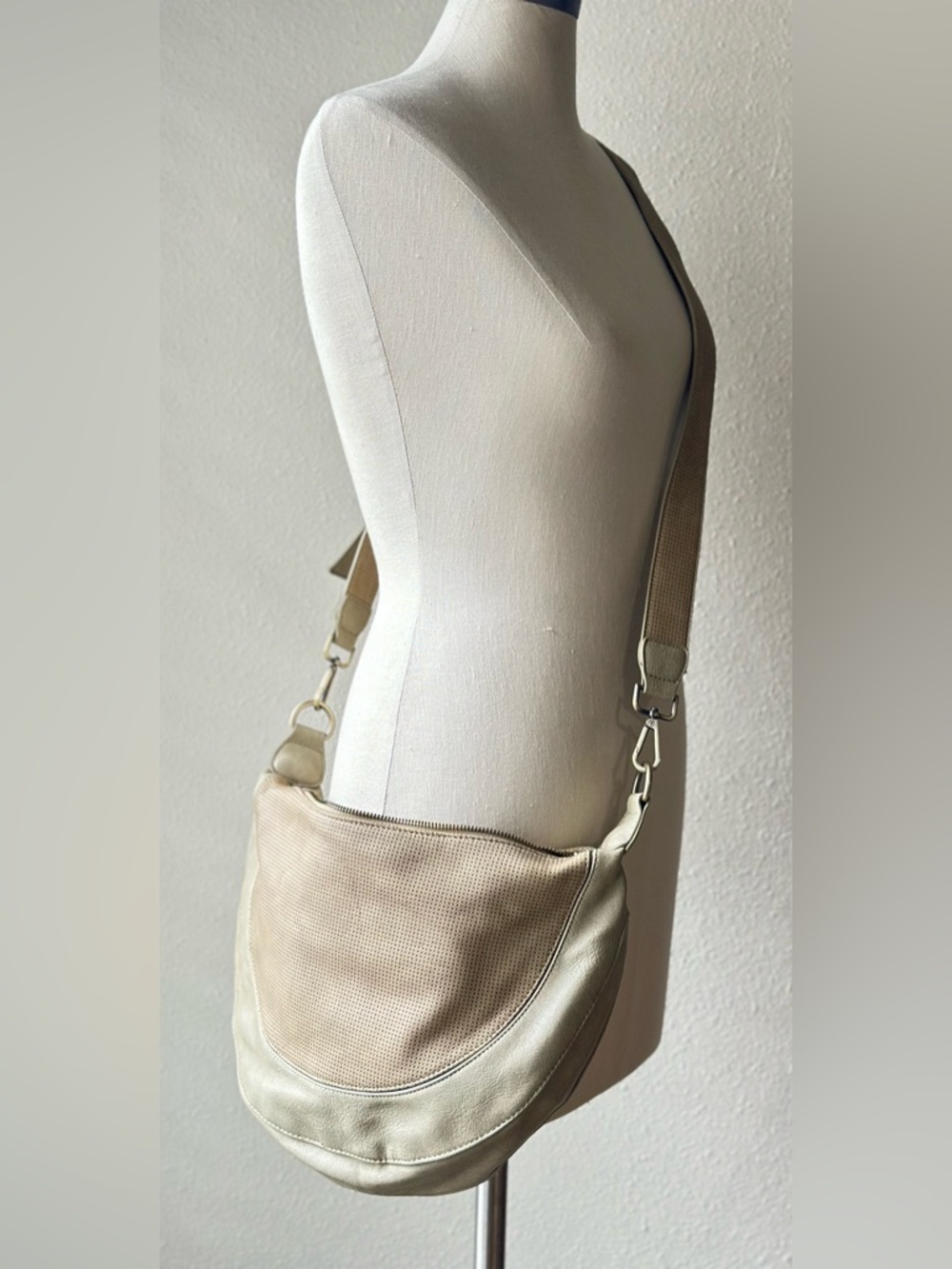Anthropologie Urban Originals Luna Perforated Khaki Bag